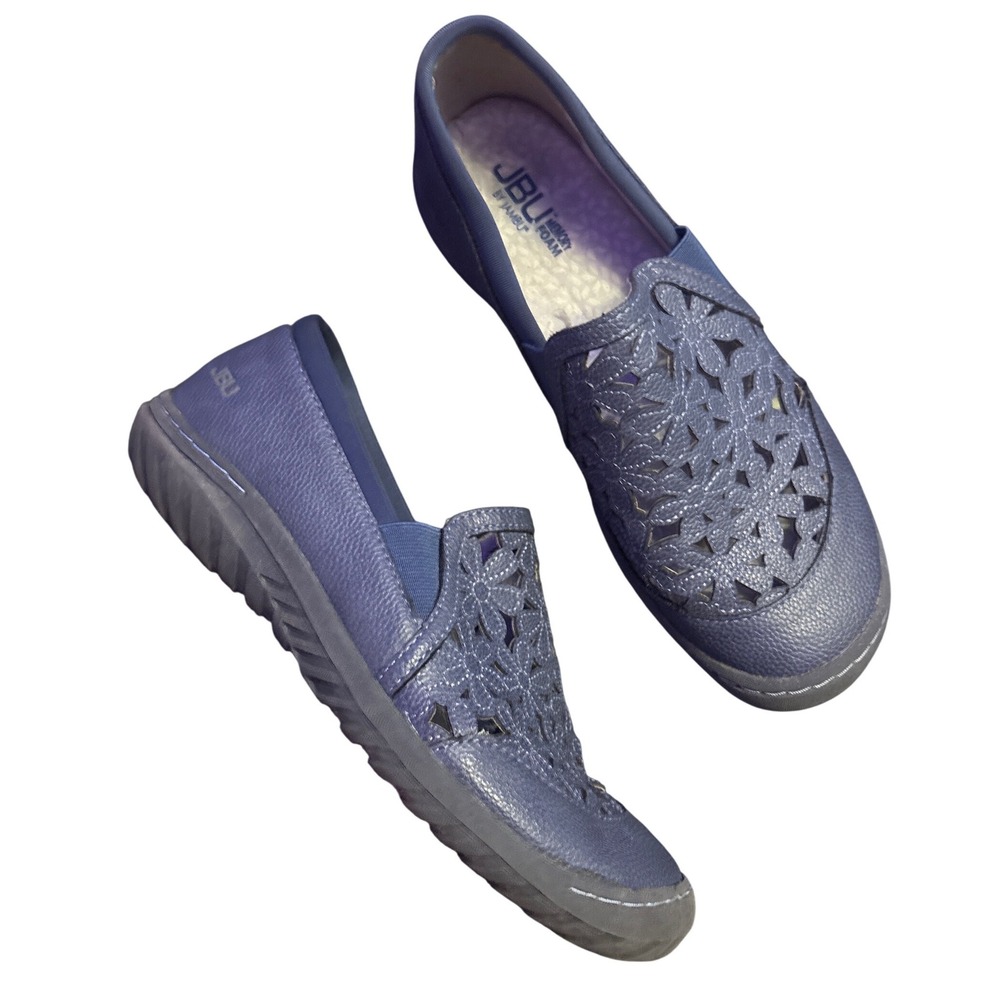 JBU by Jambu Wildflower Encore Blue Floral Cutout Comfort Shoes Size 8.5M